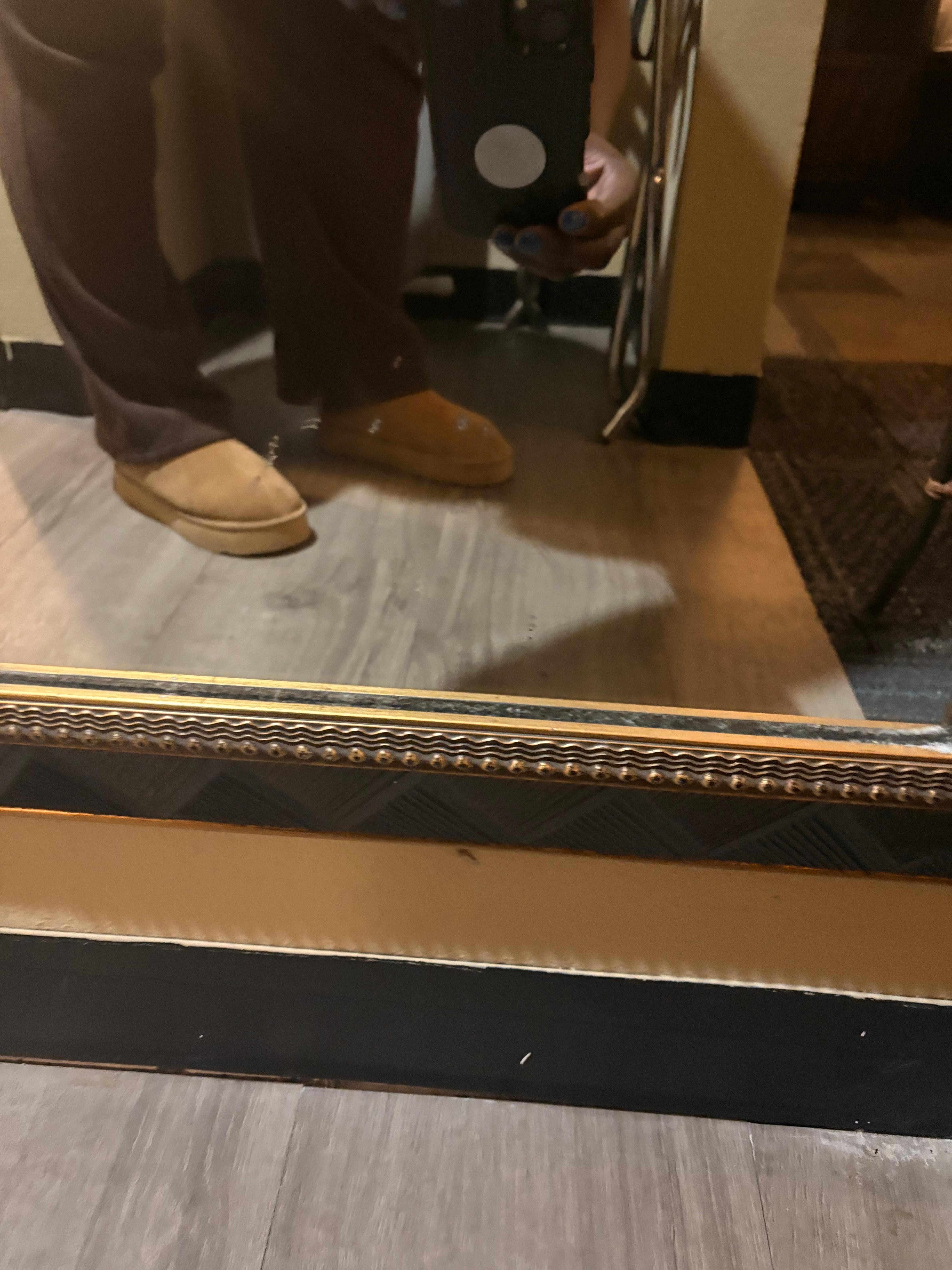 Toothpaste on bathroom mirror