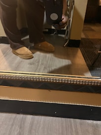 Toothpaste on bathroom mirror