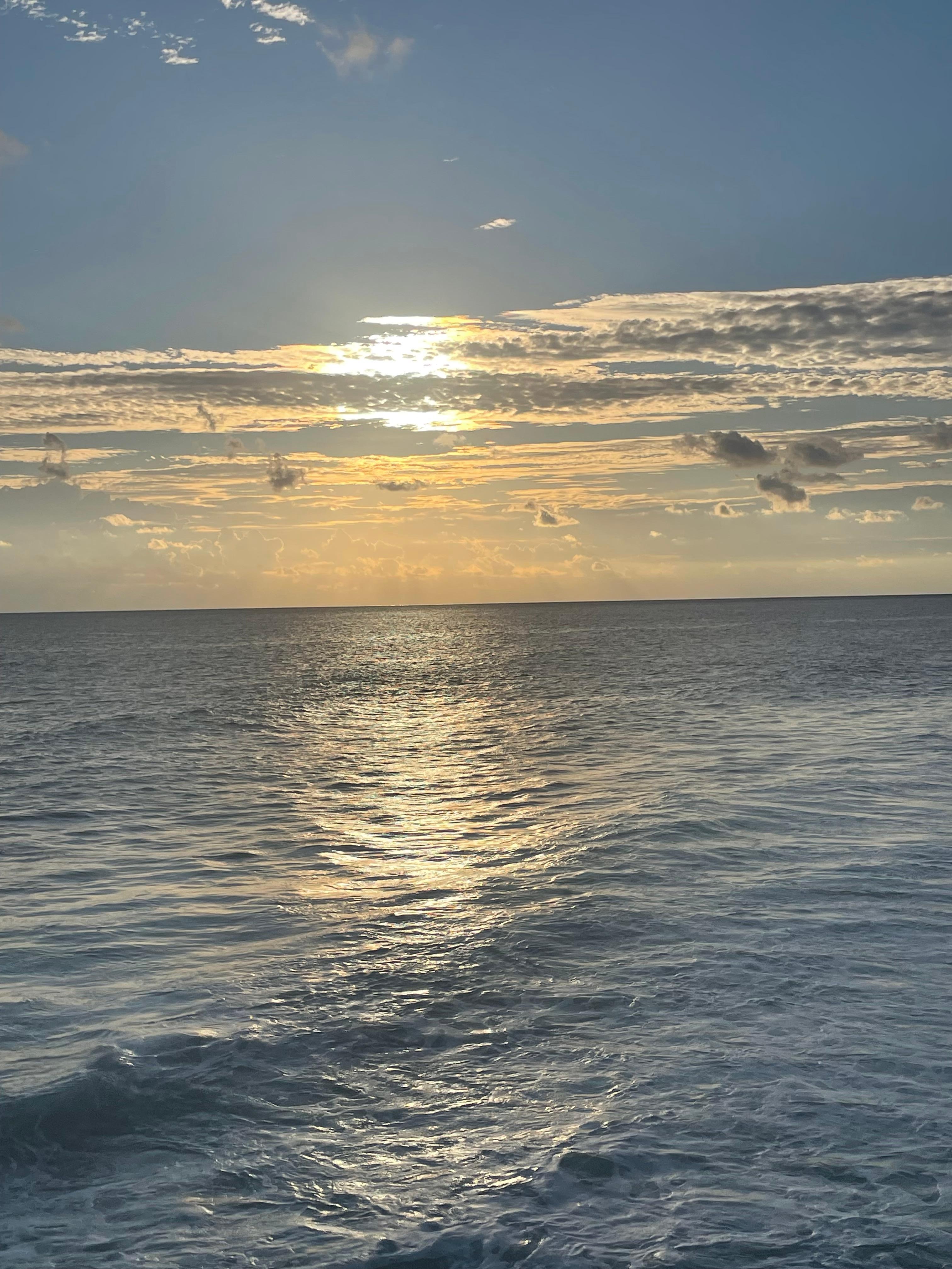 Sunrise in front of condo building 