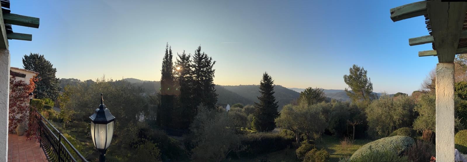 Early morning panorama view from the terrace