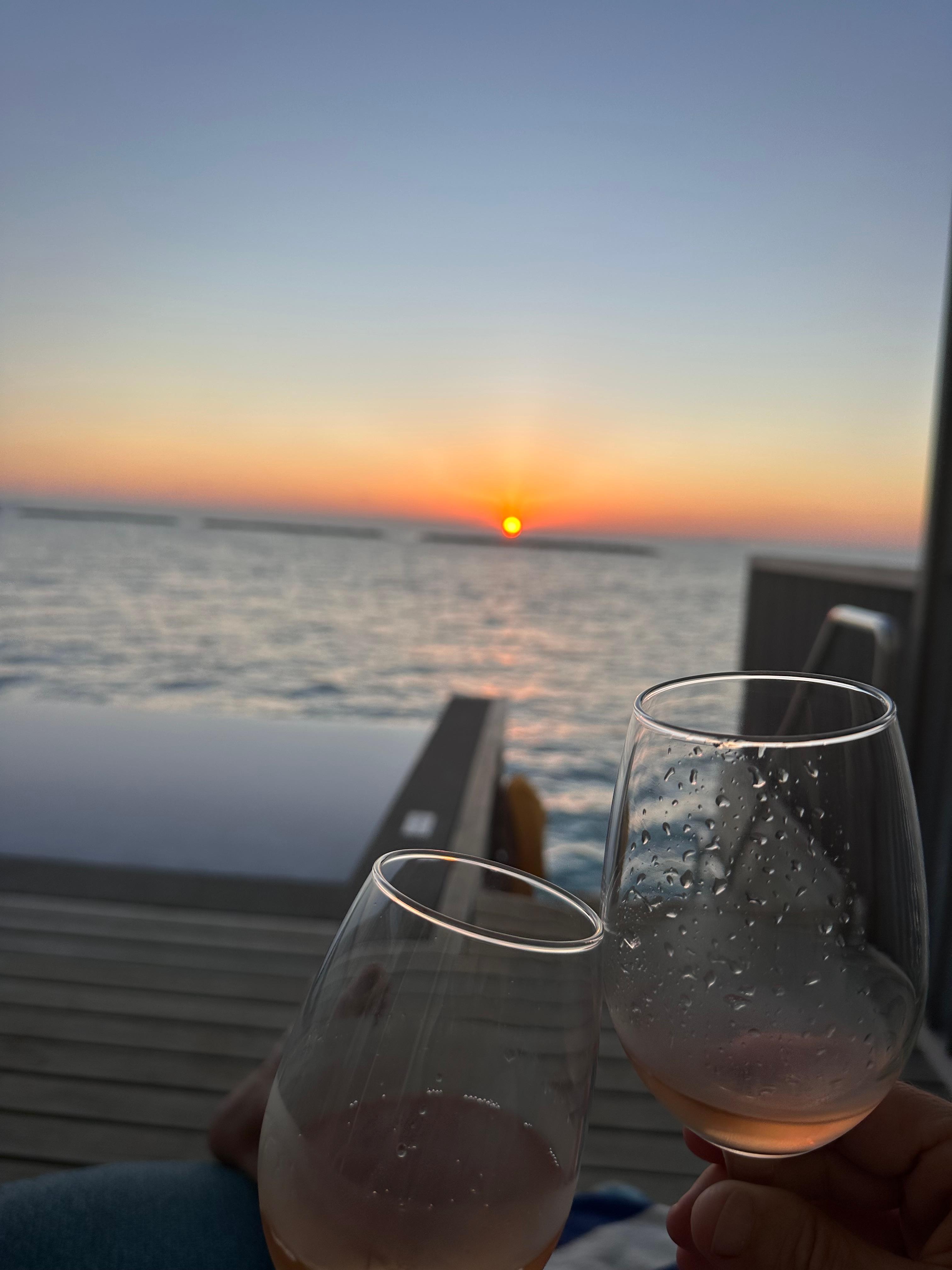 Por do Sol do nosso bangalô 