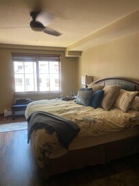 Big comfy main bedroom and the whole unit is very spacious.
