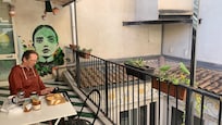 Shared balcony perfect for a coffee