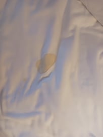 Stains on the sheets. Really letting people sleep on this.