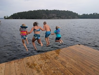 Swimming off the dock was definitely the highlight of our stay! Kids loved it.