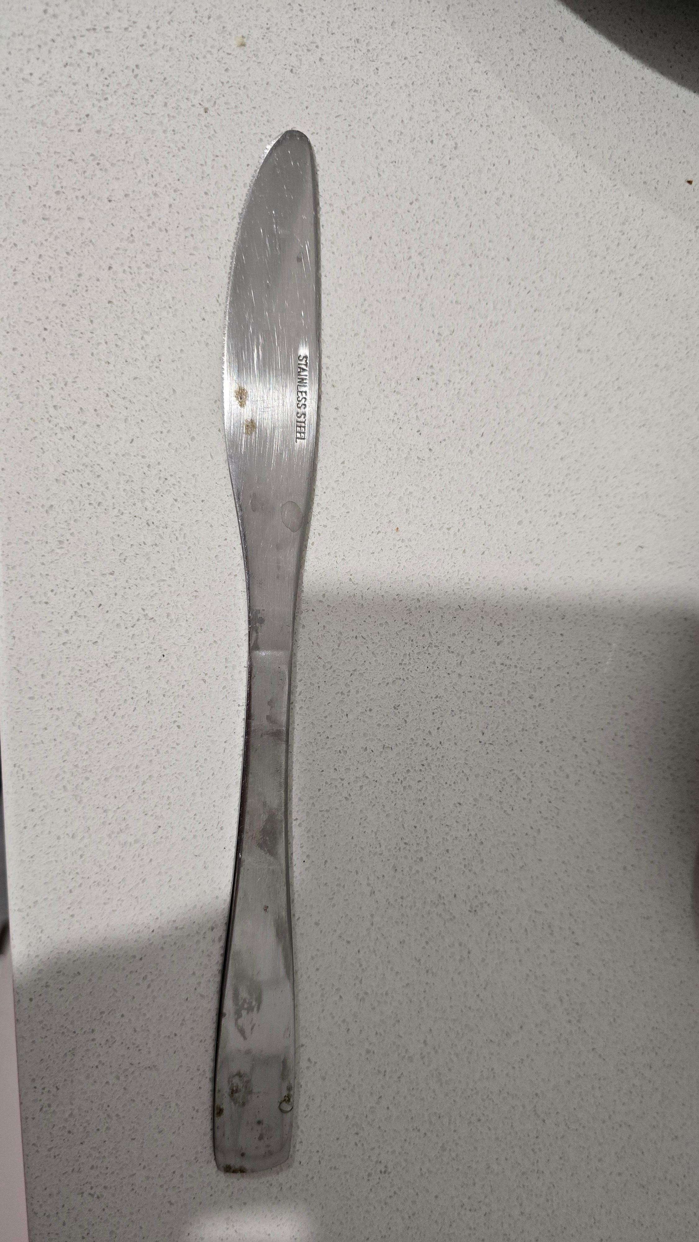 Cutlery needed to be cleaned before use 