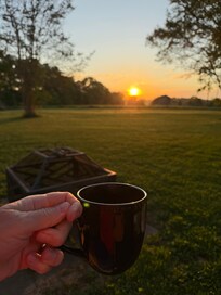 Coffee watching the sunrise. The hosts include several outdoor seating areas to enjoy!