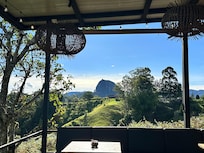 View of El Peñol from restaurant