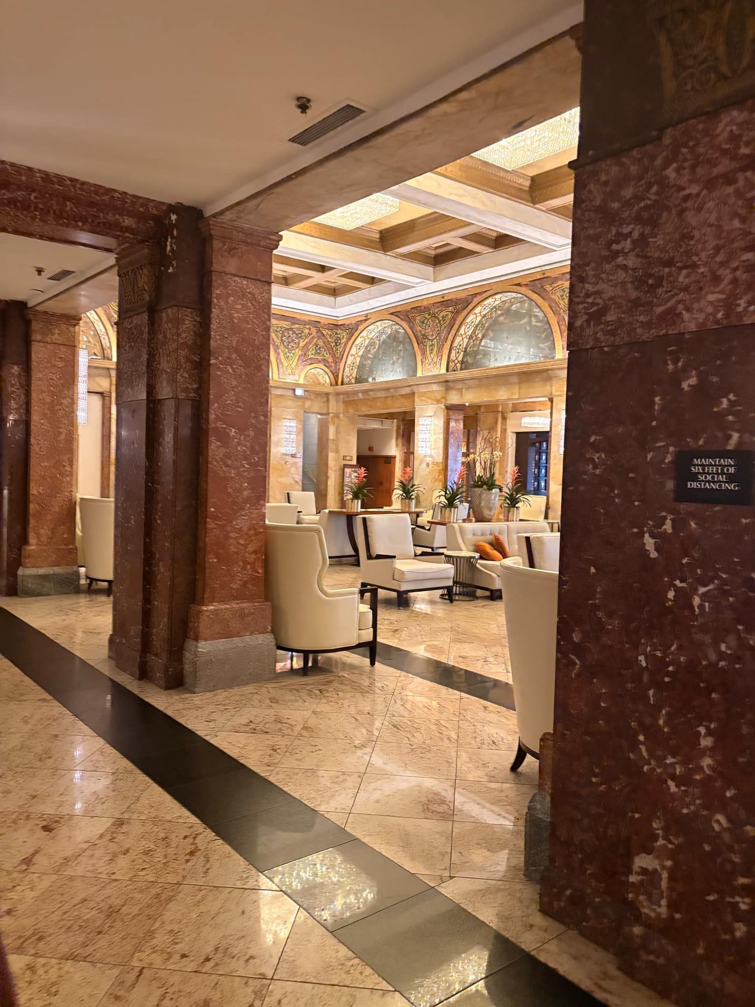 Beautiful seating Area where you check in next to the restaurant.