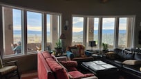 Cozy living area with panoramic views!