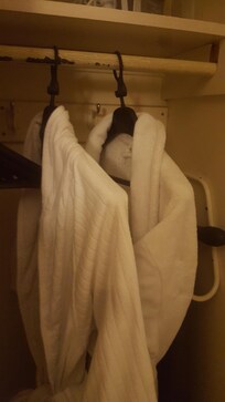 Two different types of bathrobes.