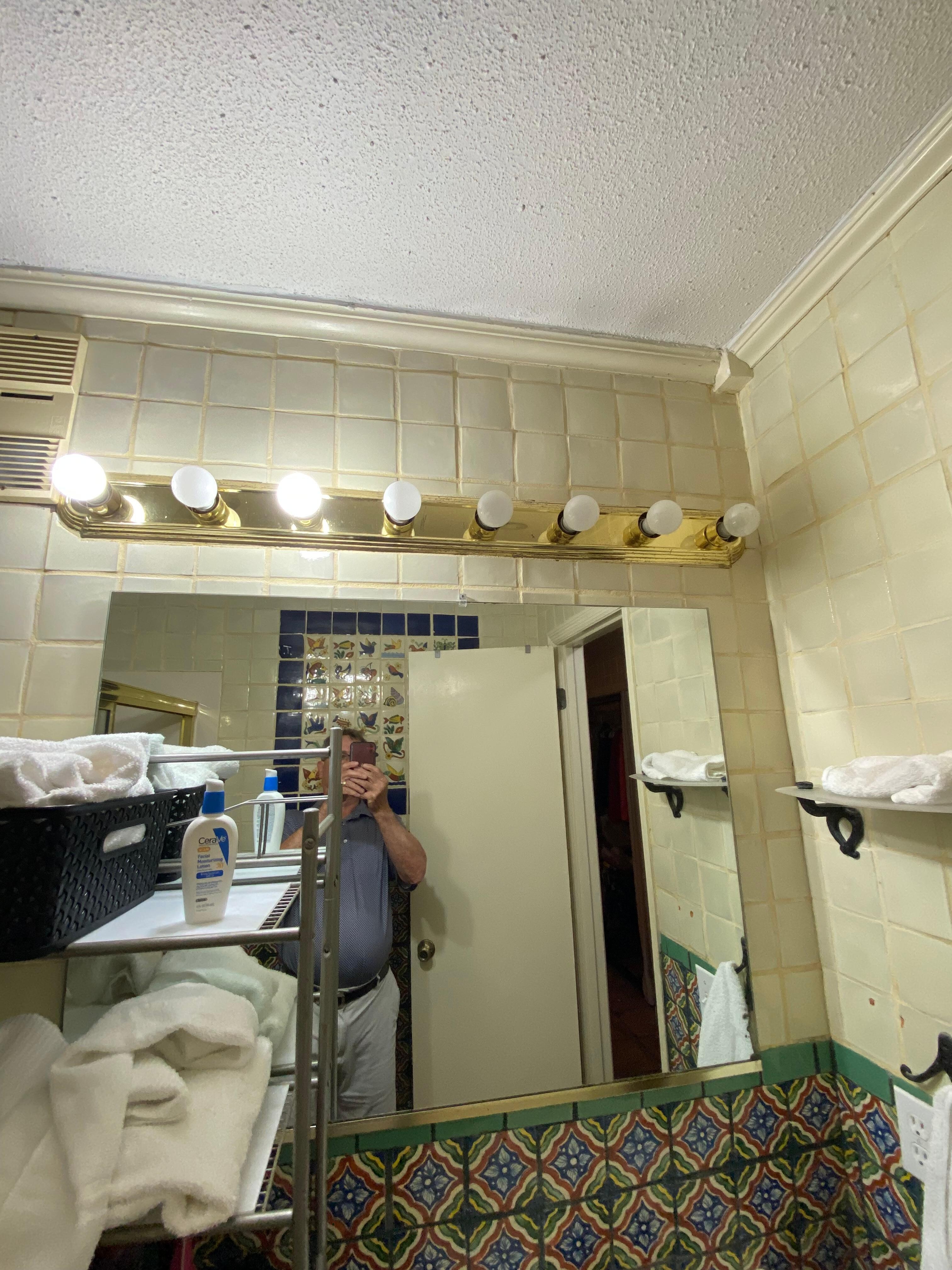 Burned out light bulbs in the bathroom 