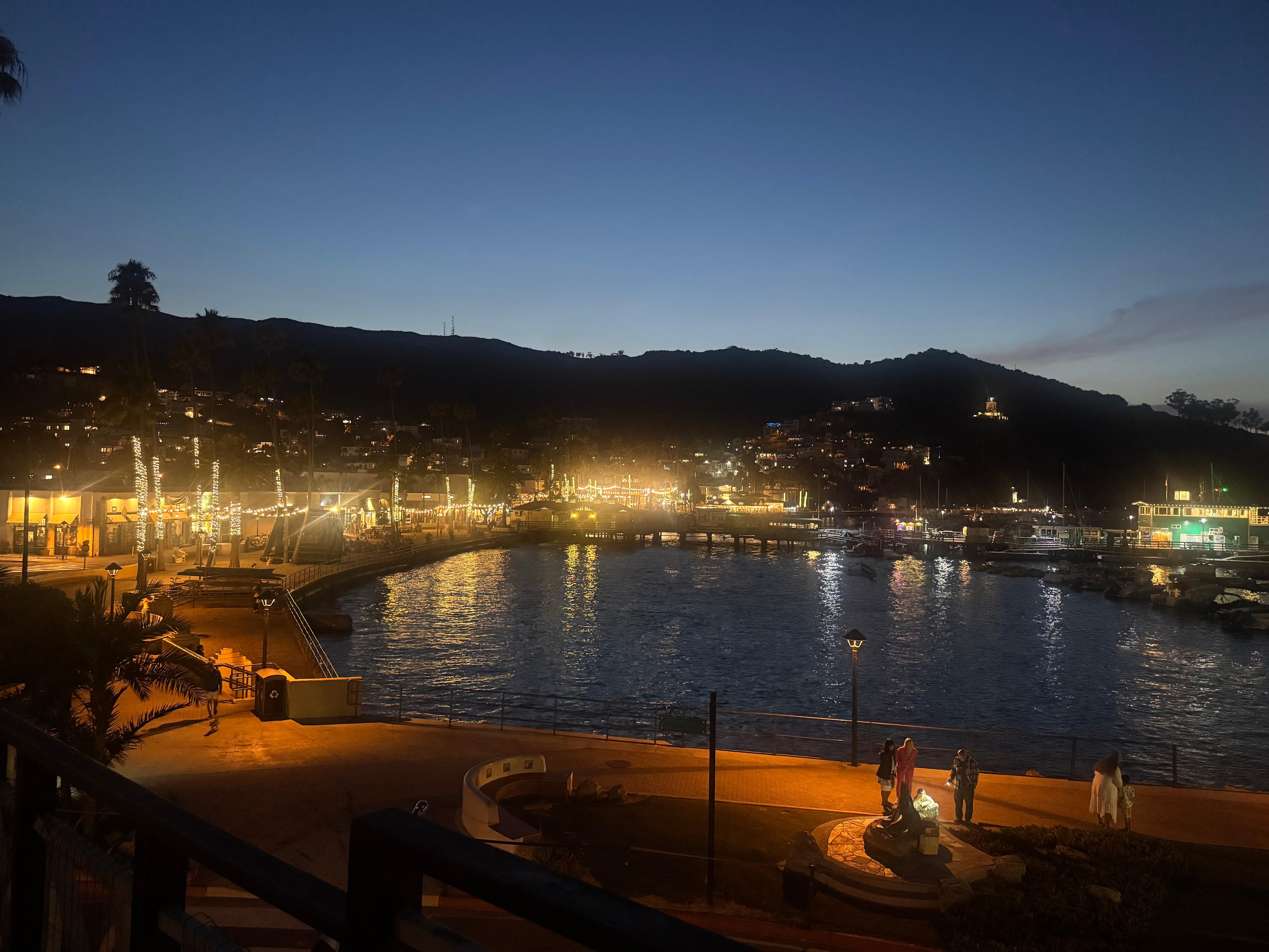 From the balcony of the apartment.