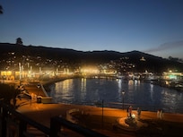 From the balcony of the apartment.