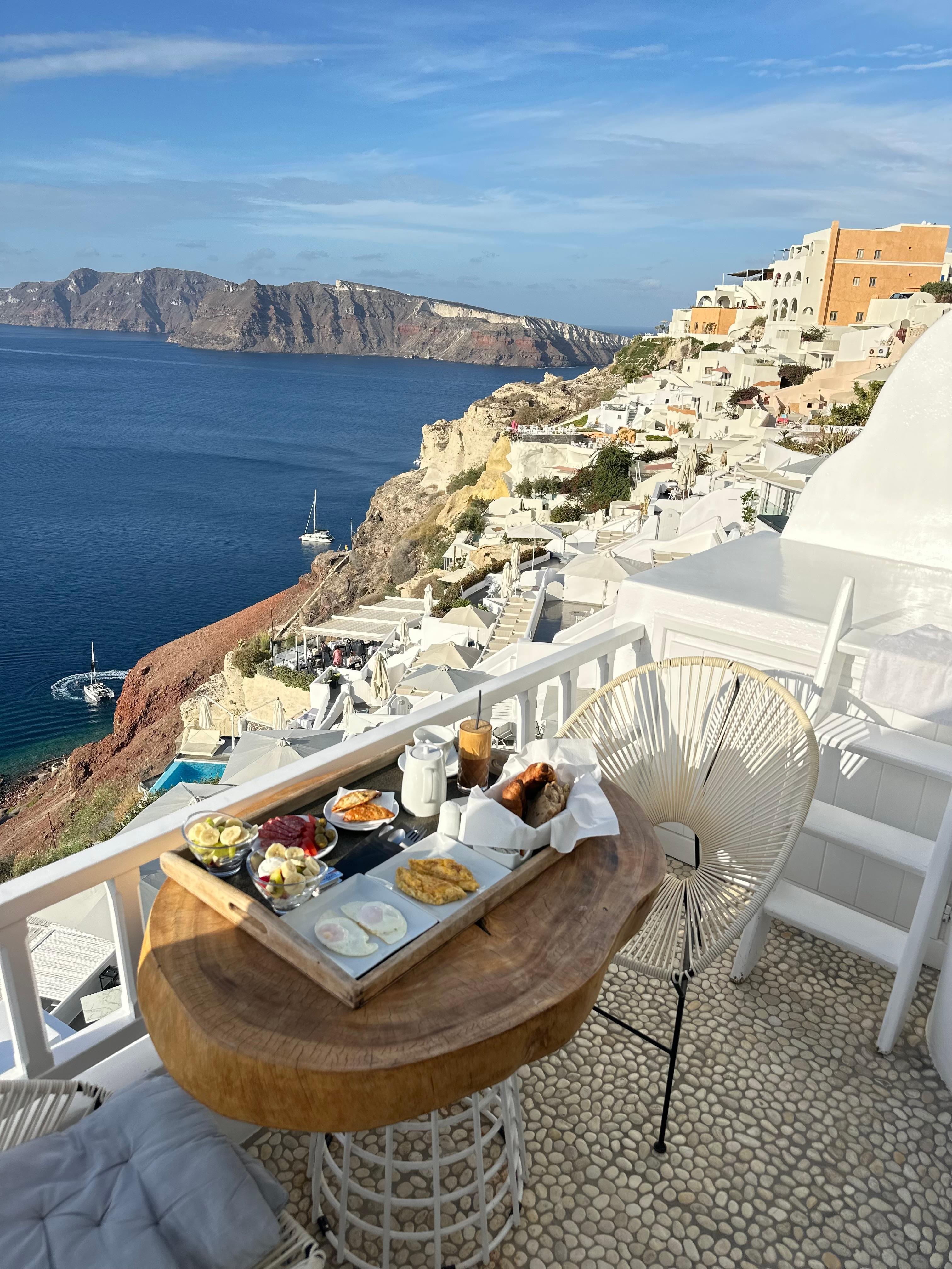 Bfast on our balcony 