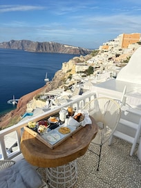 Bfast on our balcony