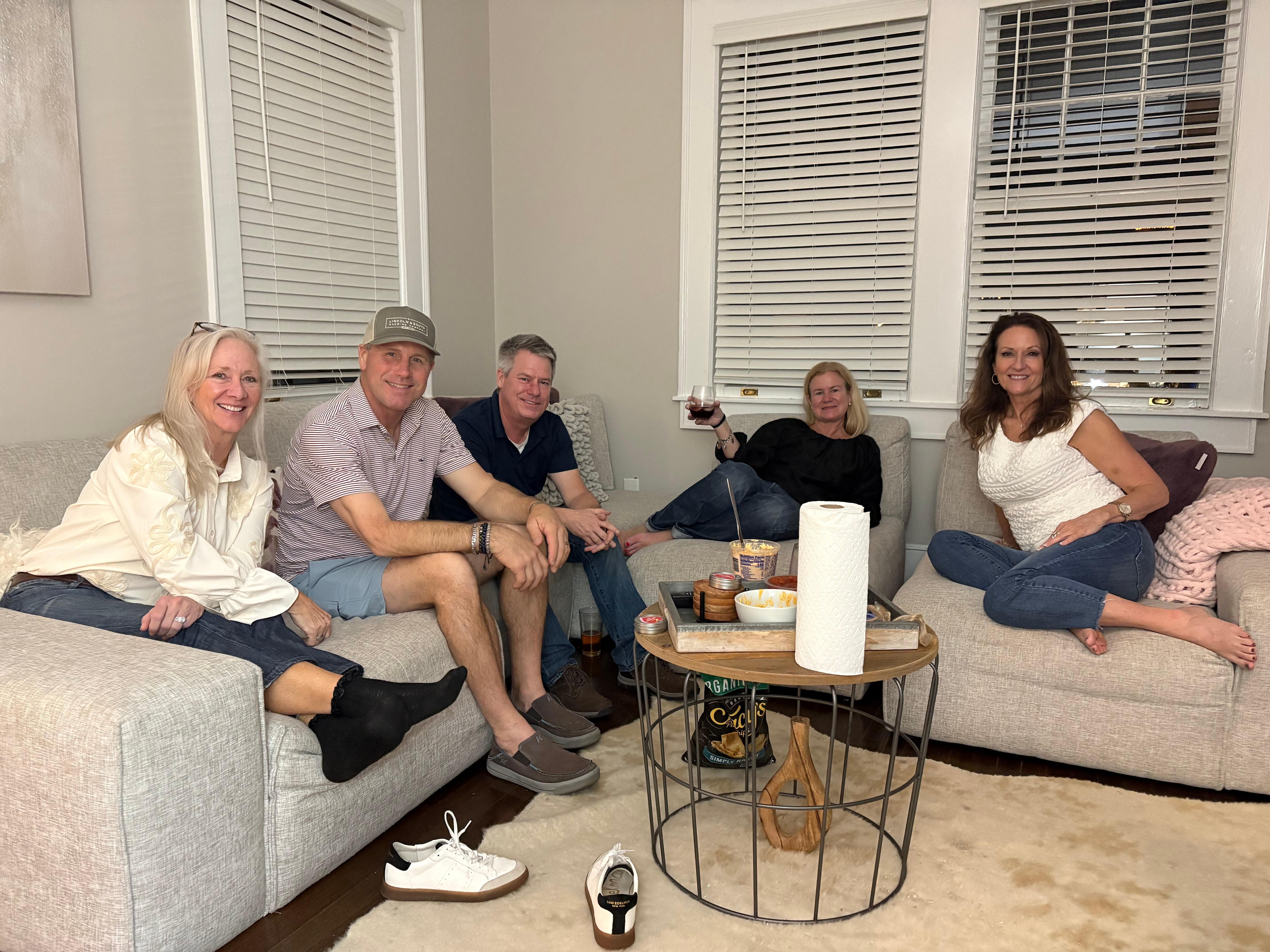 We’re able to get home and sit around and enjoy each other. There were two others not pictured. 