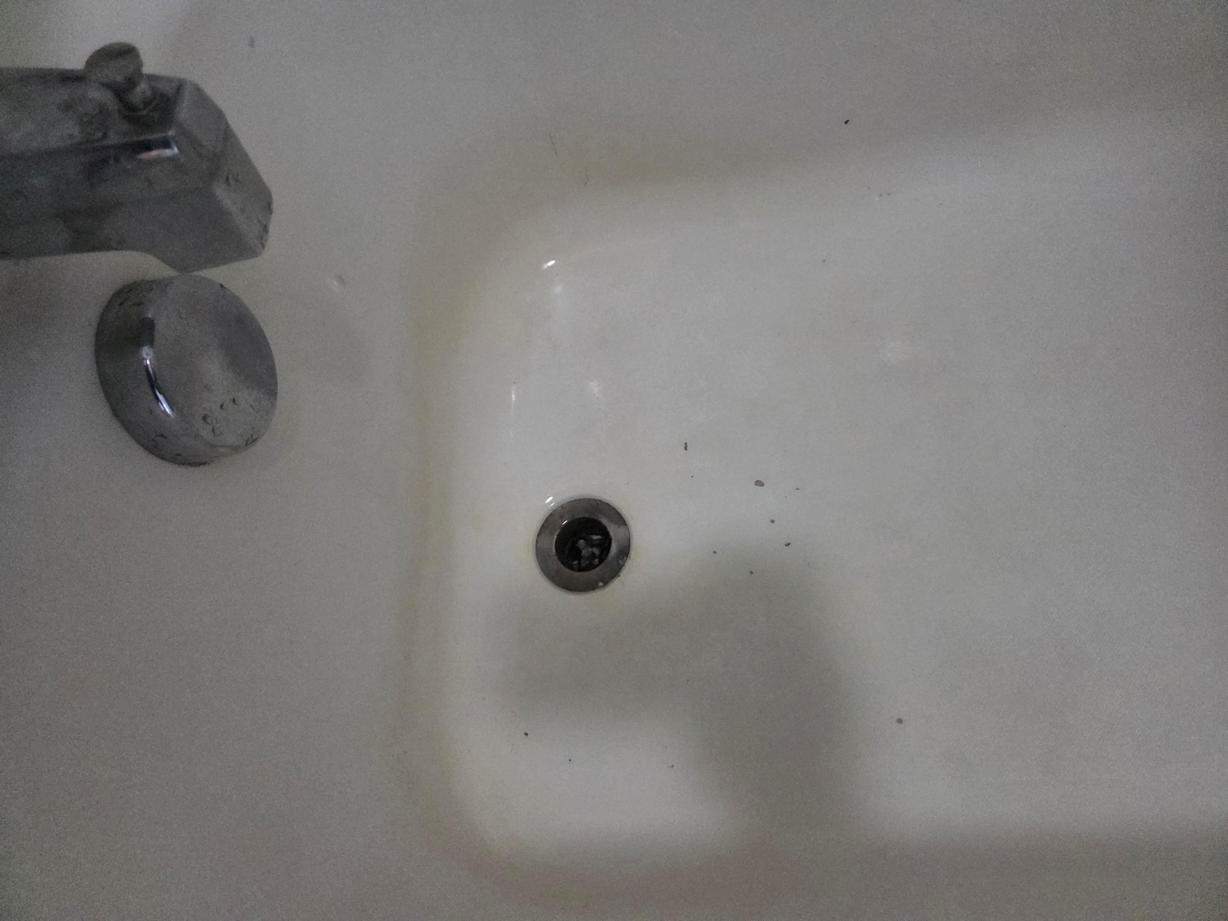 Dirt in the shower/tub.