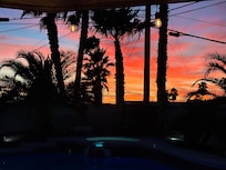 The sunsets were sooooo beautiful.