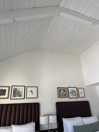 High ceilings in the room.