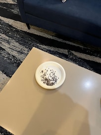 Sat in lobby all day with some kid’s color /sticker book… gross!