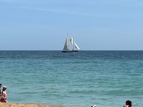Sail boat heading for the marina