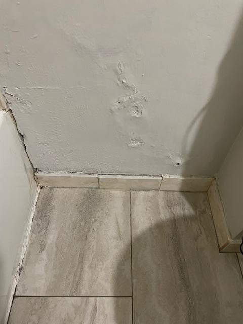 Floor/wall by the tub