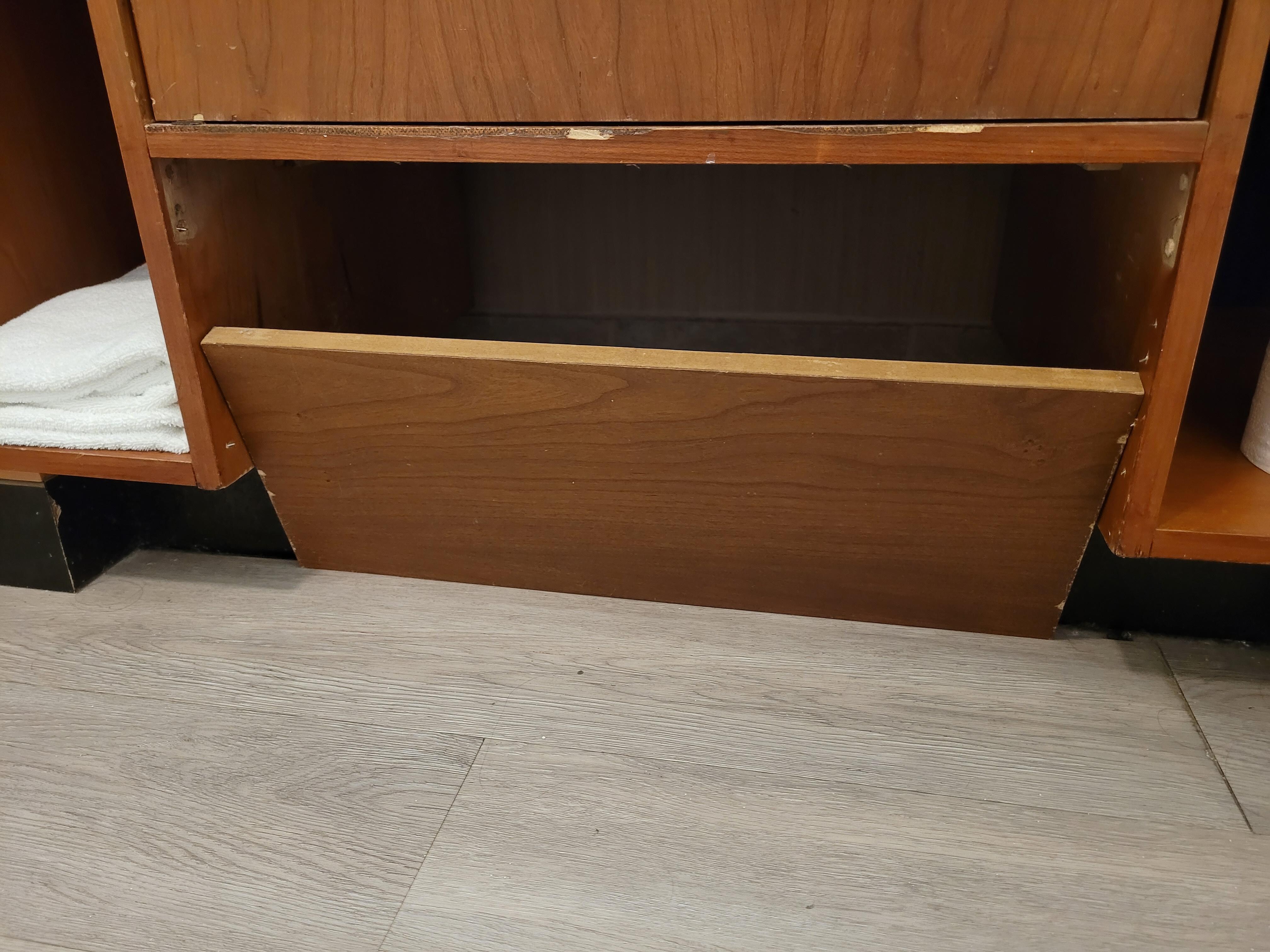 bathroom vanity falling apart