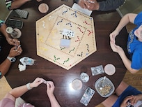 Our marble board fit perfectly on the dining table!