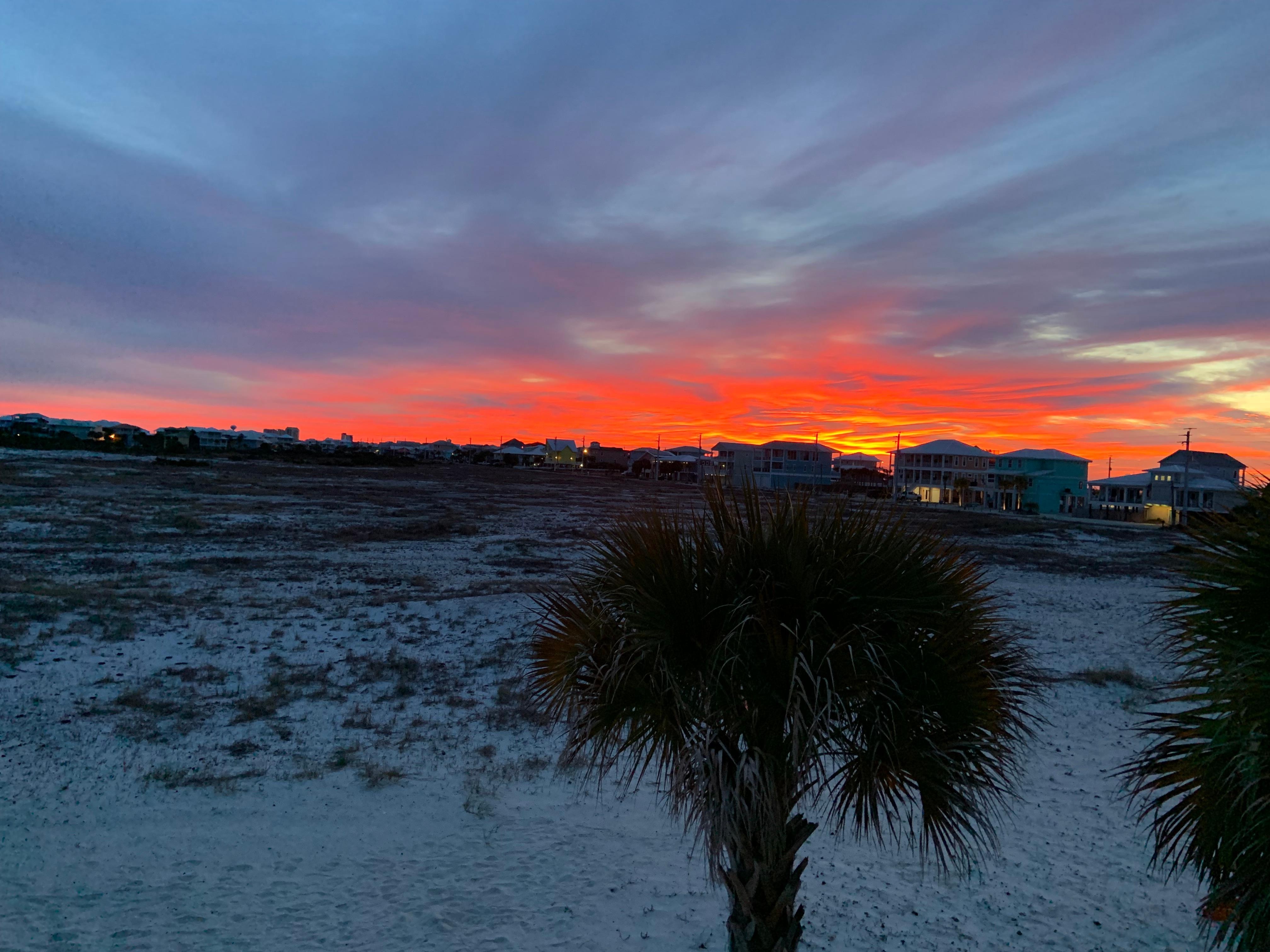 Sunrise off of the deck.  