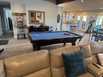 Living room and dining room