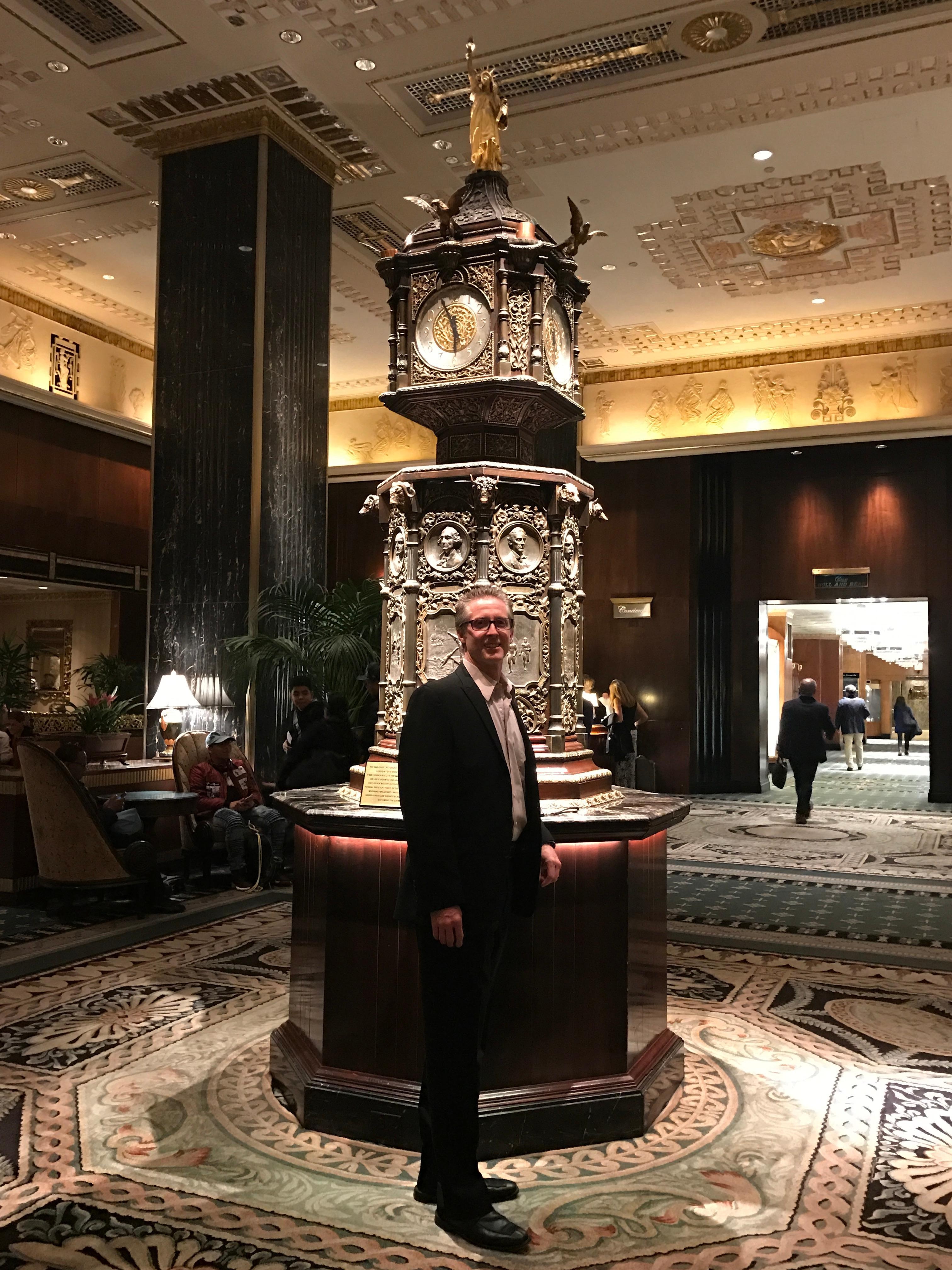 Beautiful clock tower in the lobby