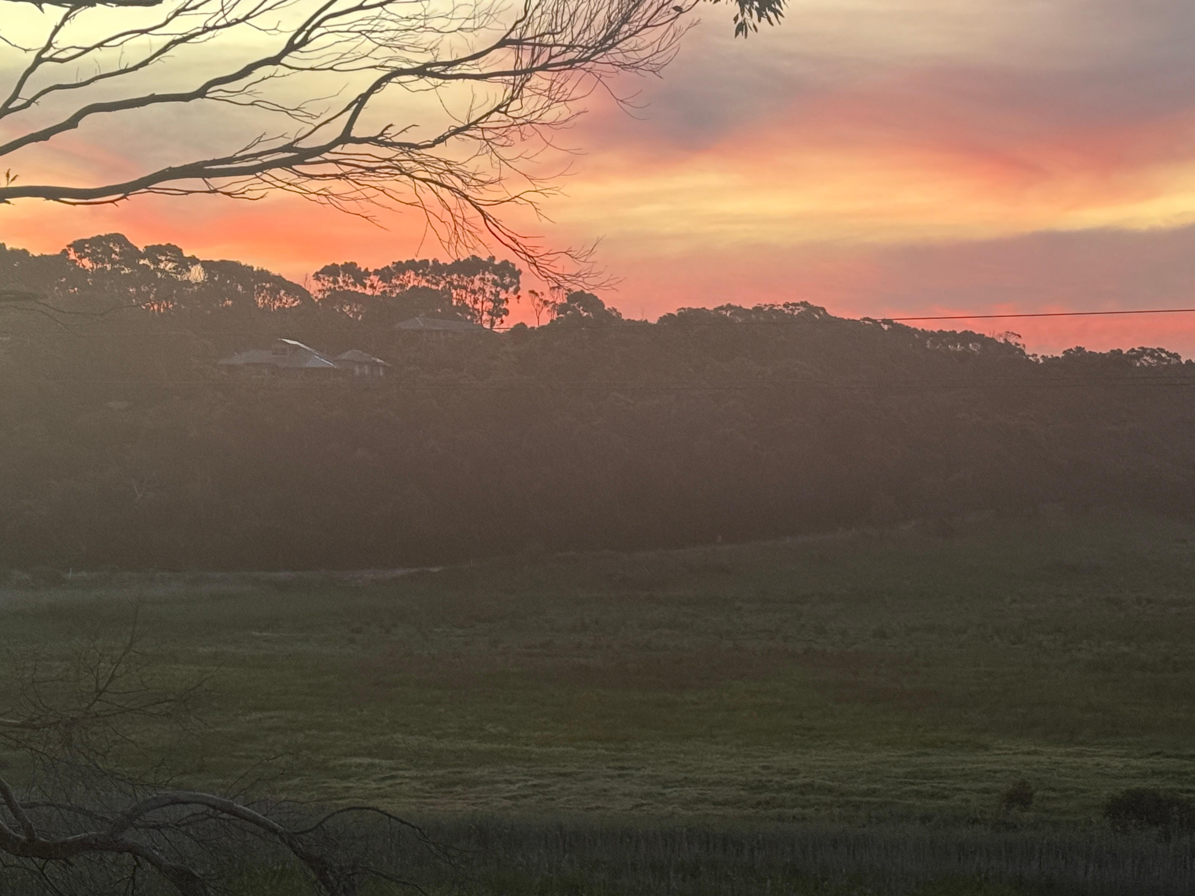 Sunset from our cottage deck