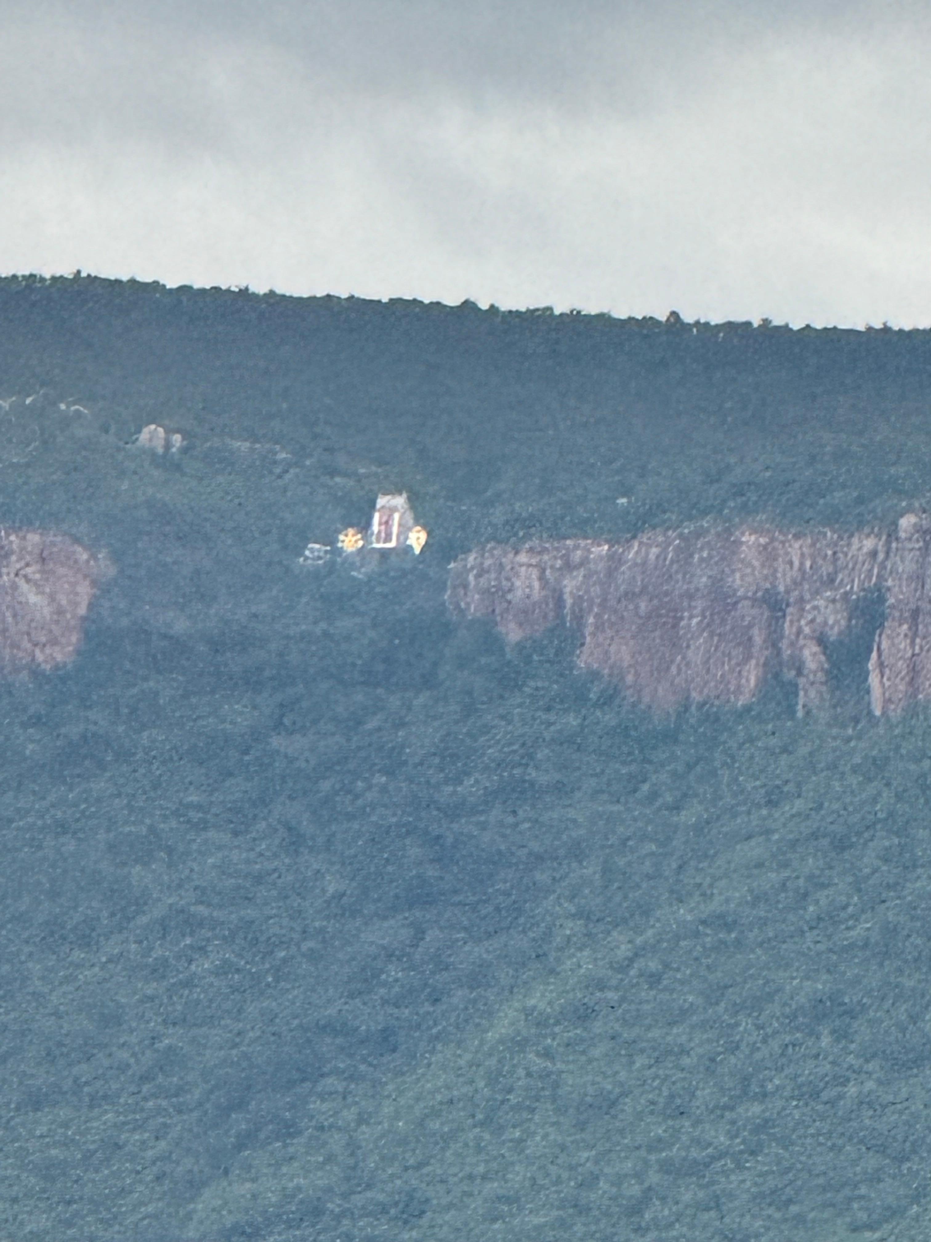 The famous sign of Lord Venkateshwara visible from the room 