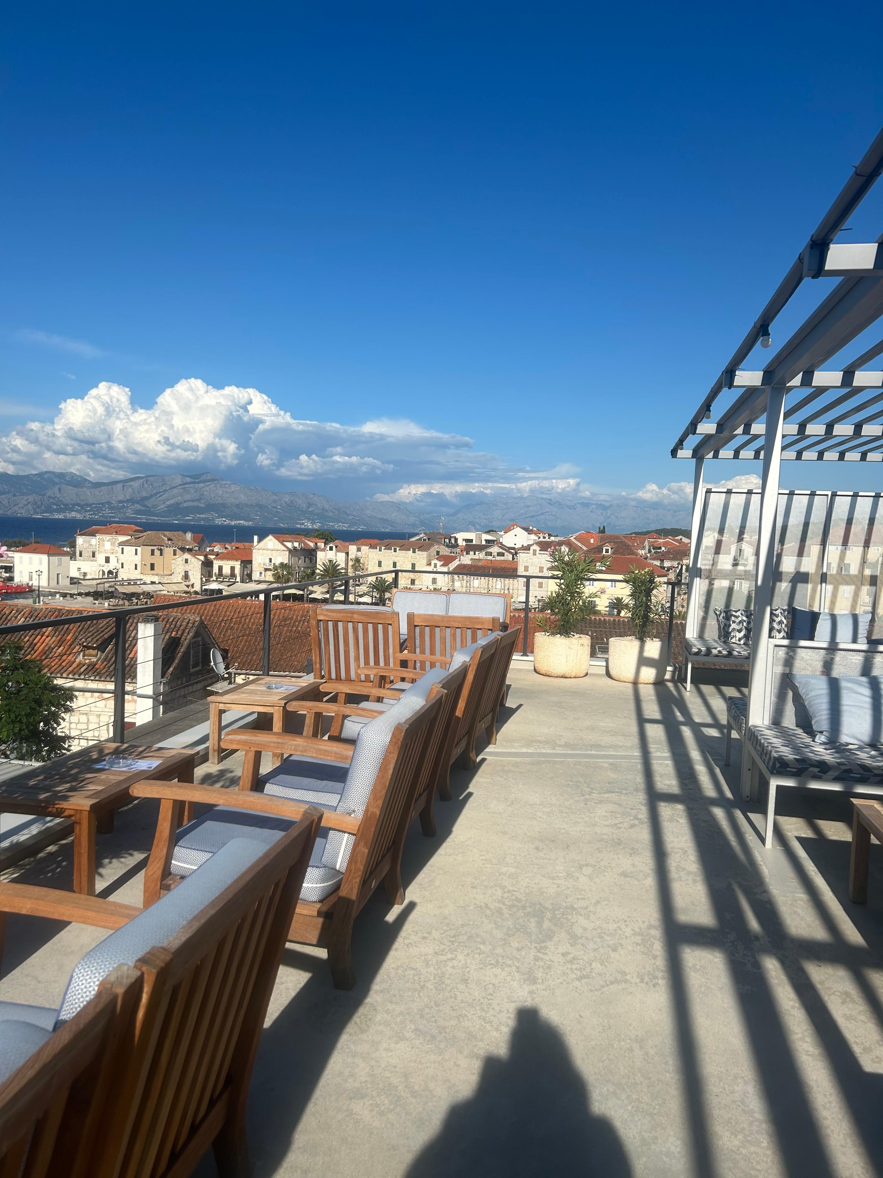 View from roof bar