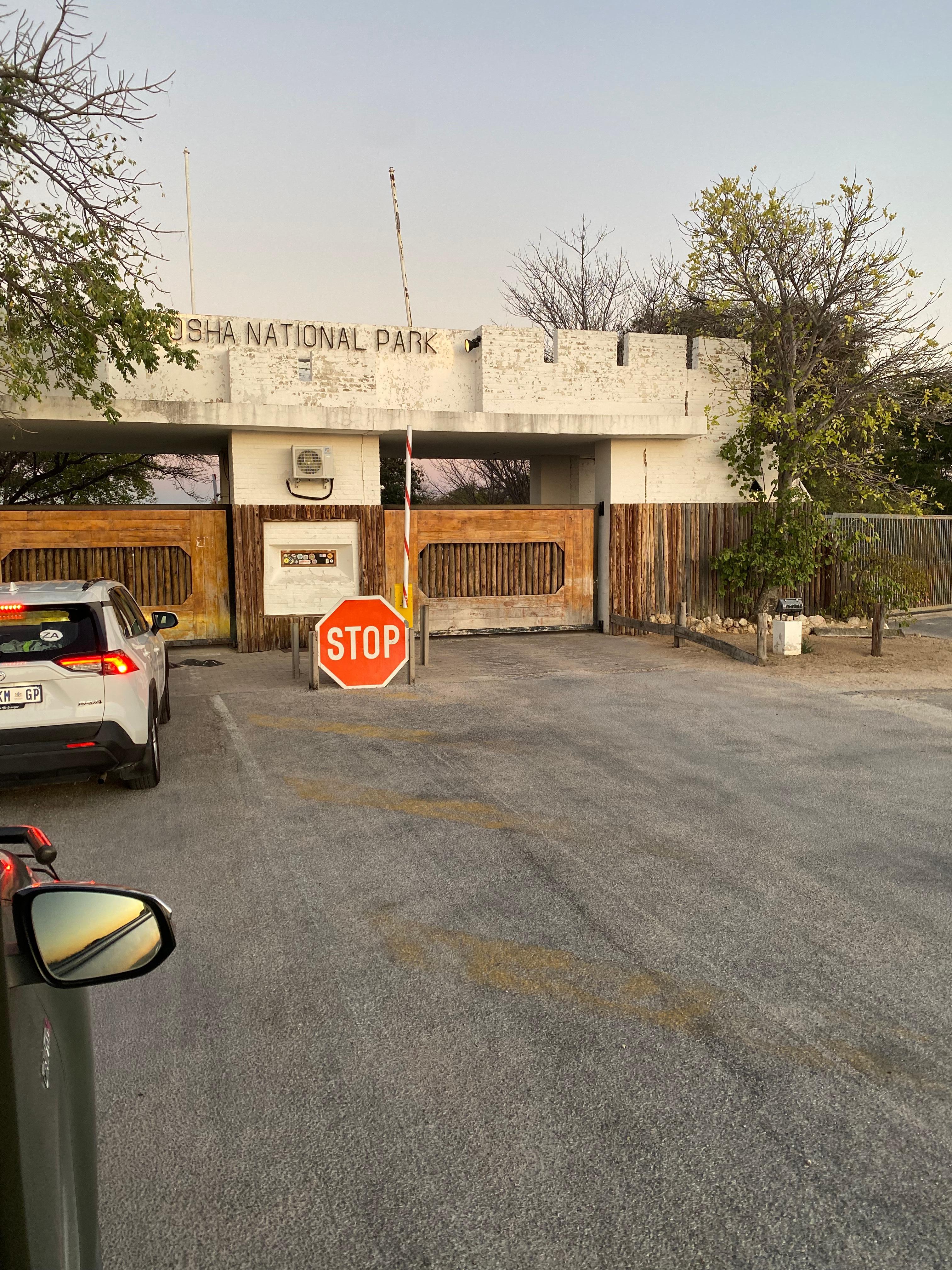 Park gate right outside the lodge