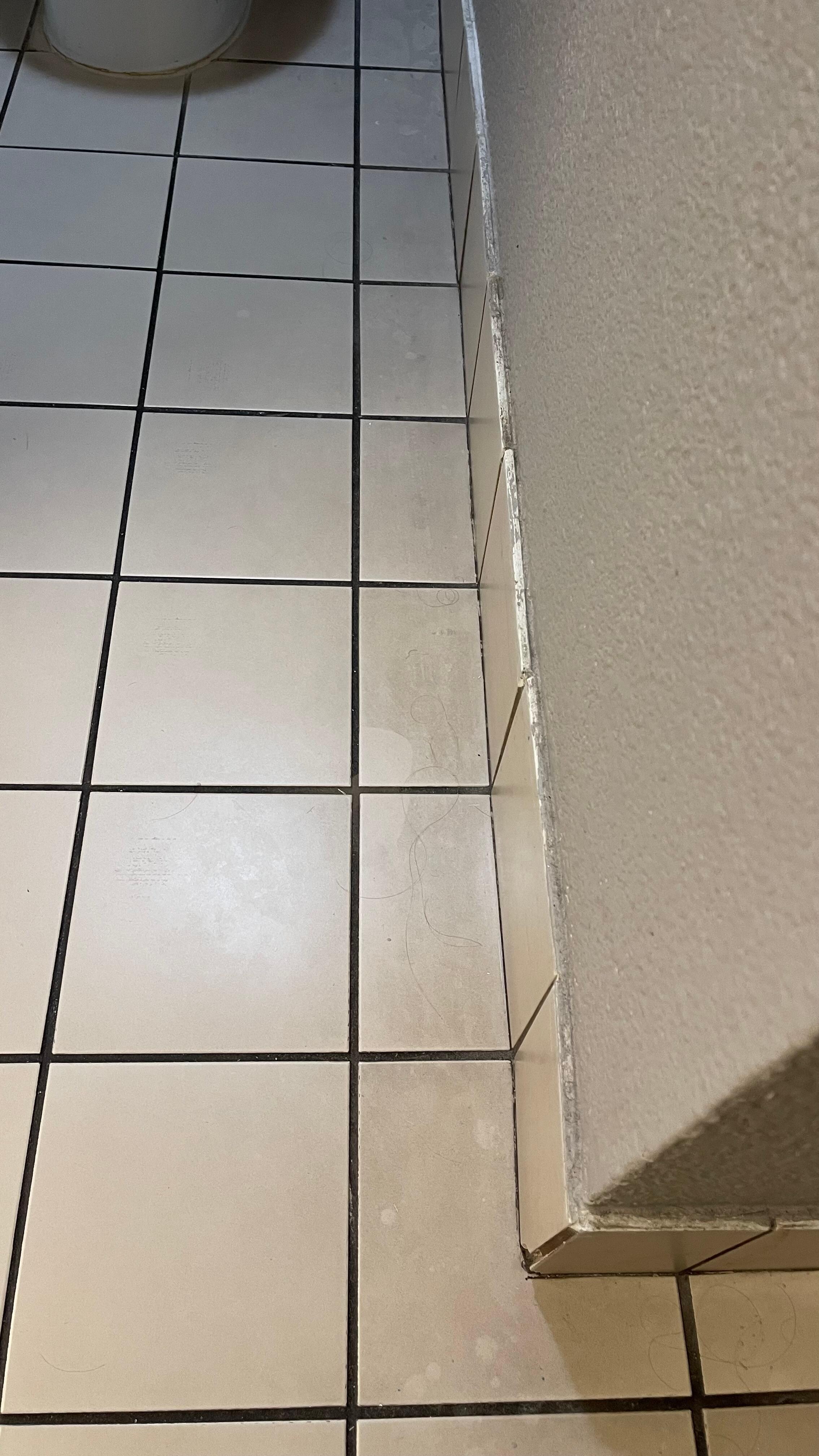 Mopped but not quite all the way.
