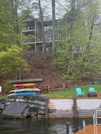 Looking at the back of the house