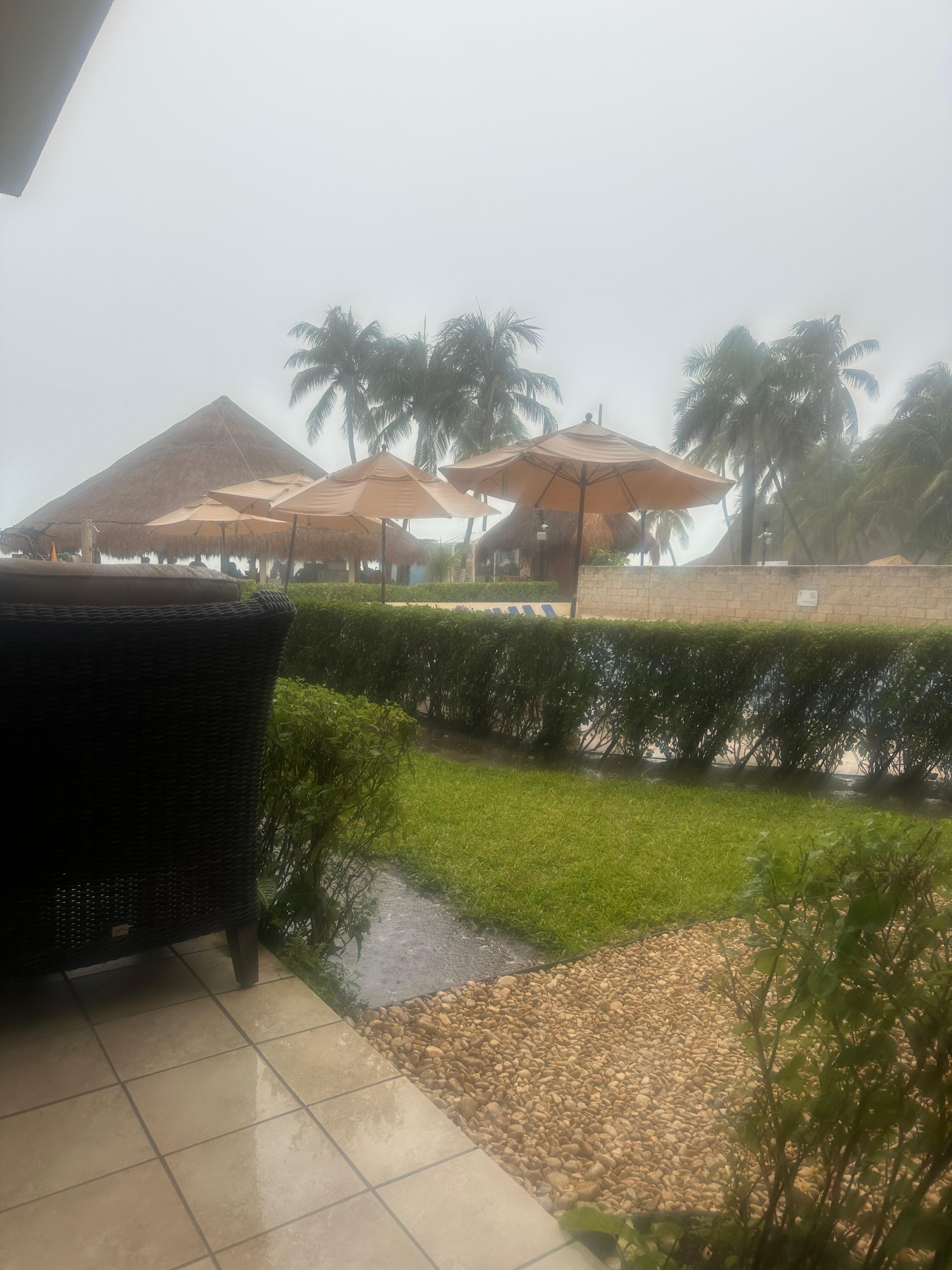 Rainy day from the condo patio