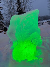Ice sculpture on site