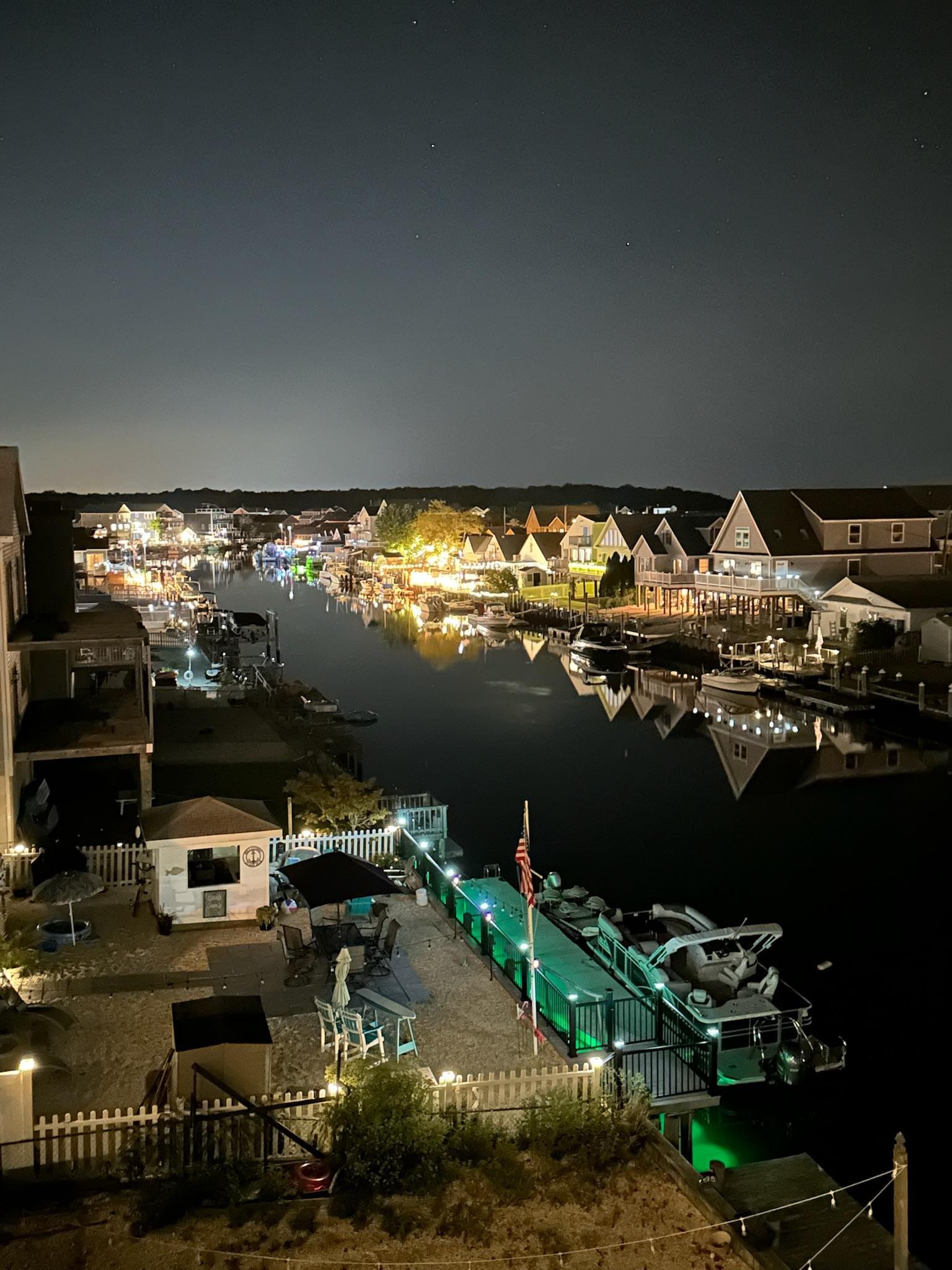 Night time rooftop views