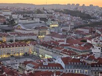 Looking down on Lisbon from the top of Sao Jorge castle.