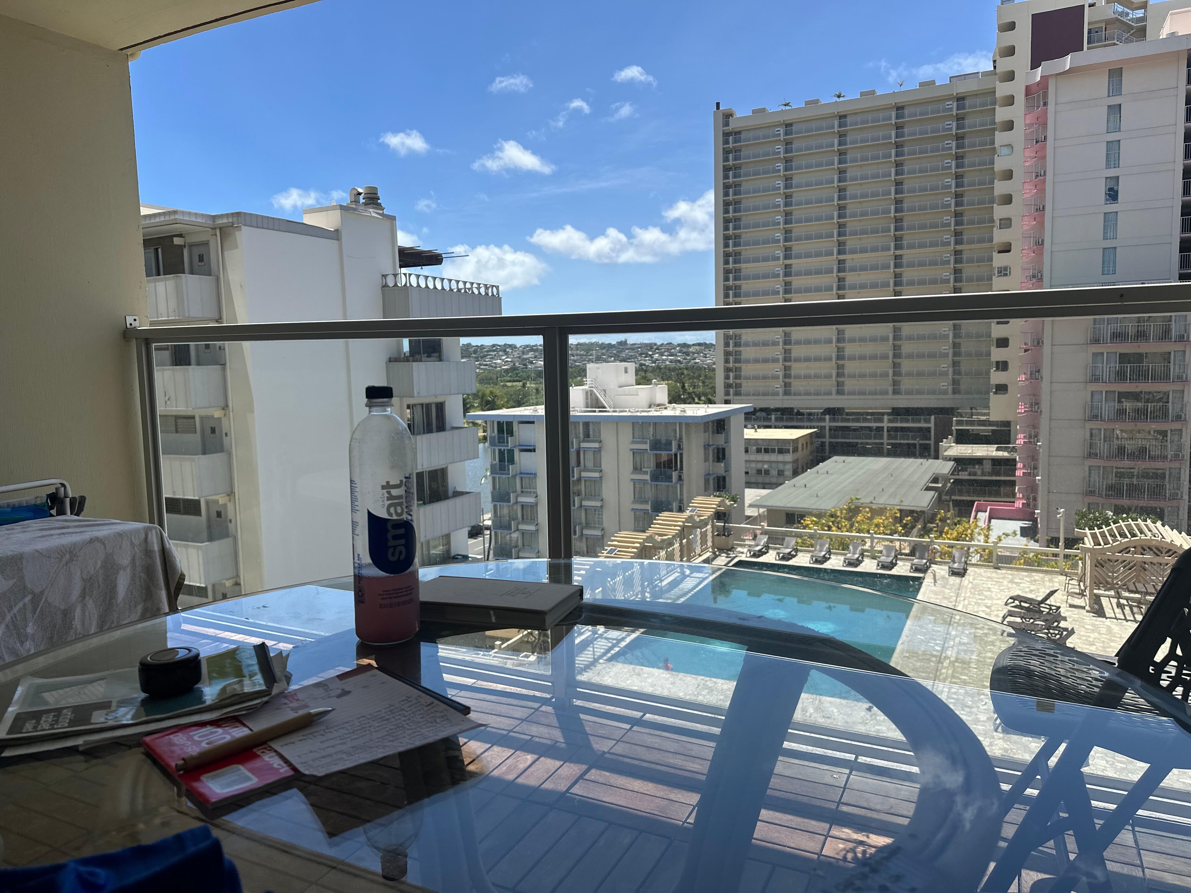 Looking from the lanai’s vantage point.