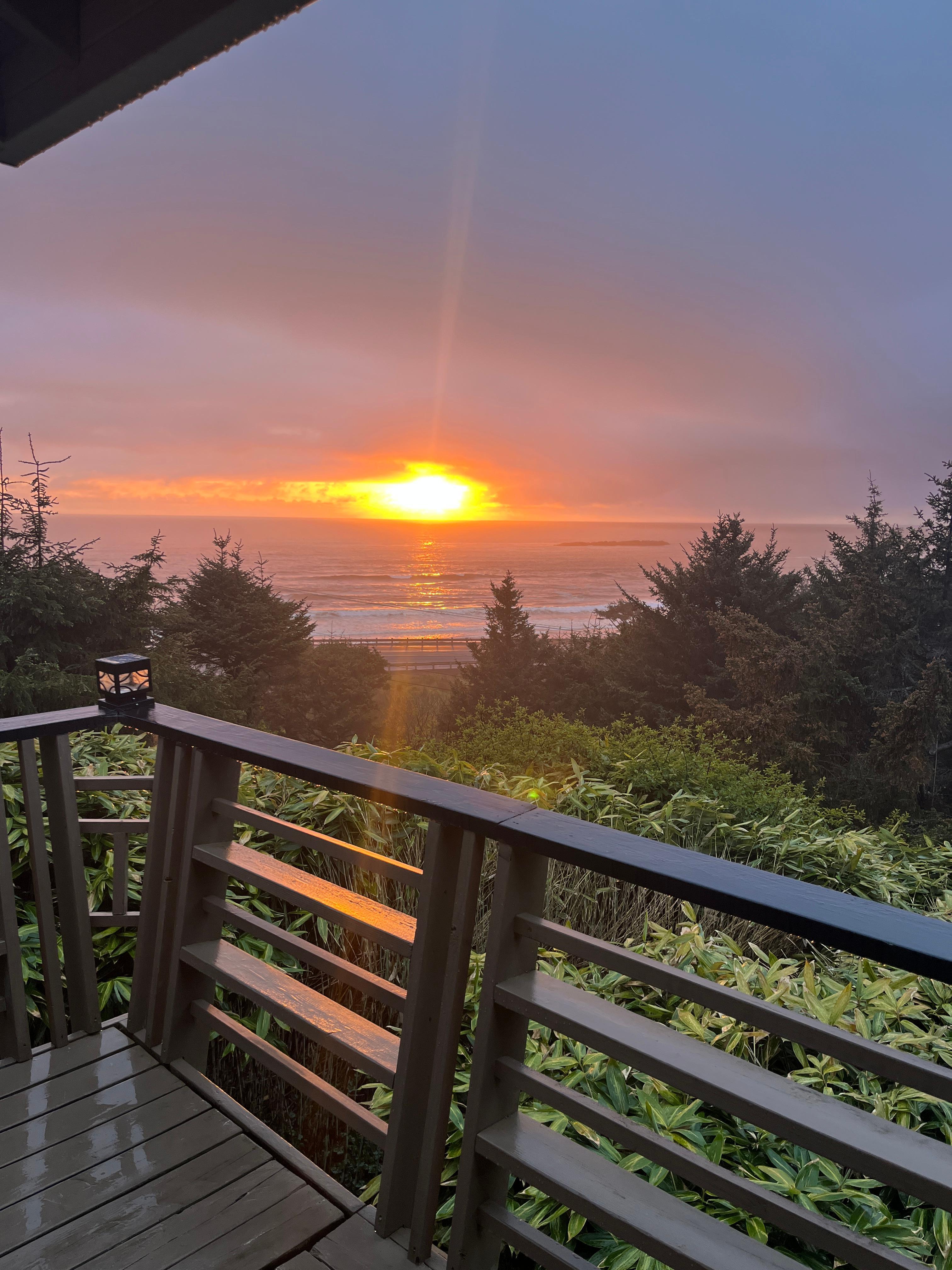 Sunset from the deck