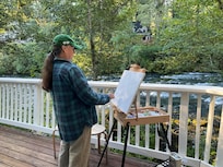 Painting the magnificent McKenzie.