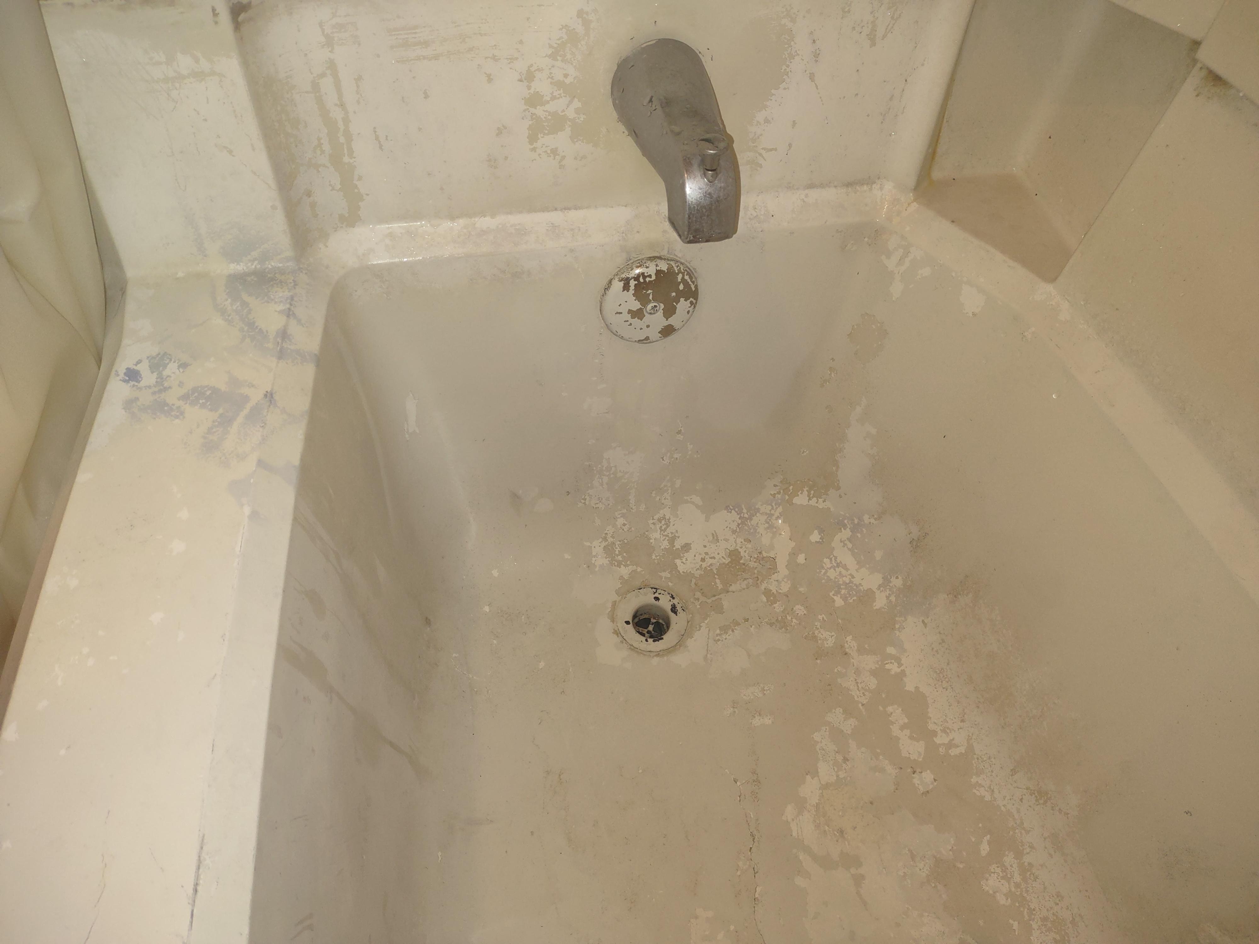 Tub was unsanitary, it had cracks where the water was draining under the tub,