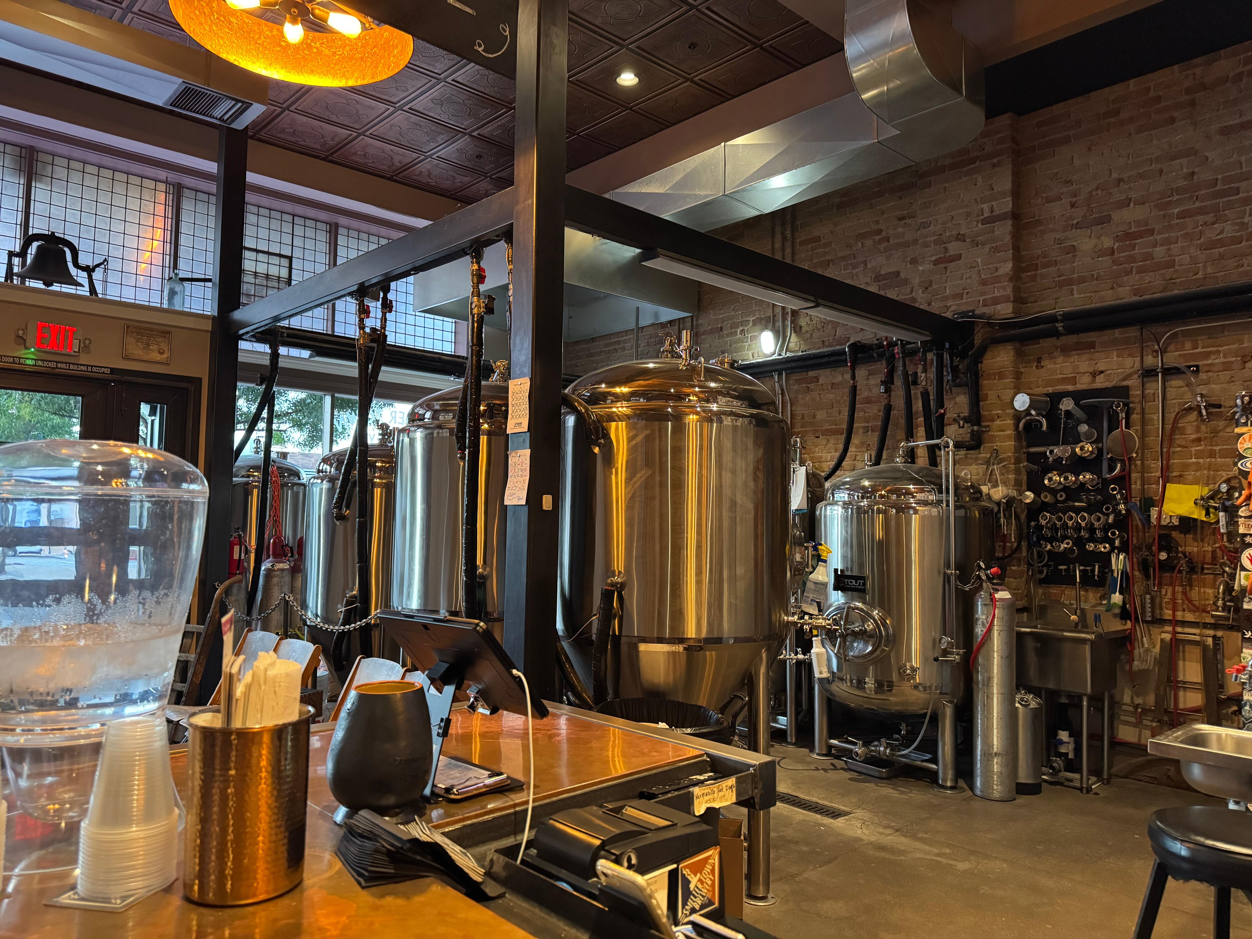 Downstairs brewery 