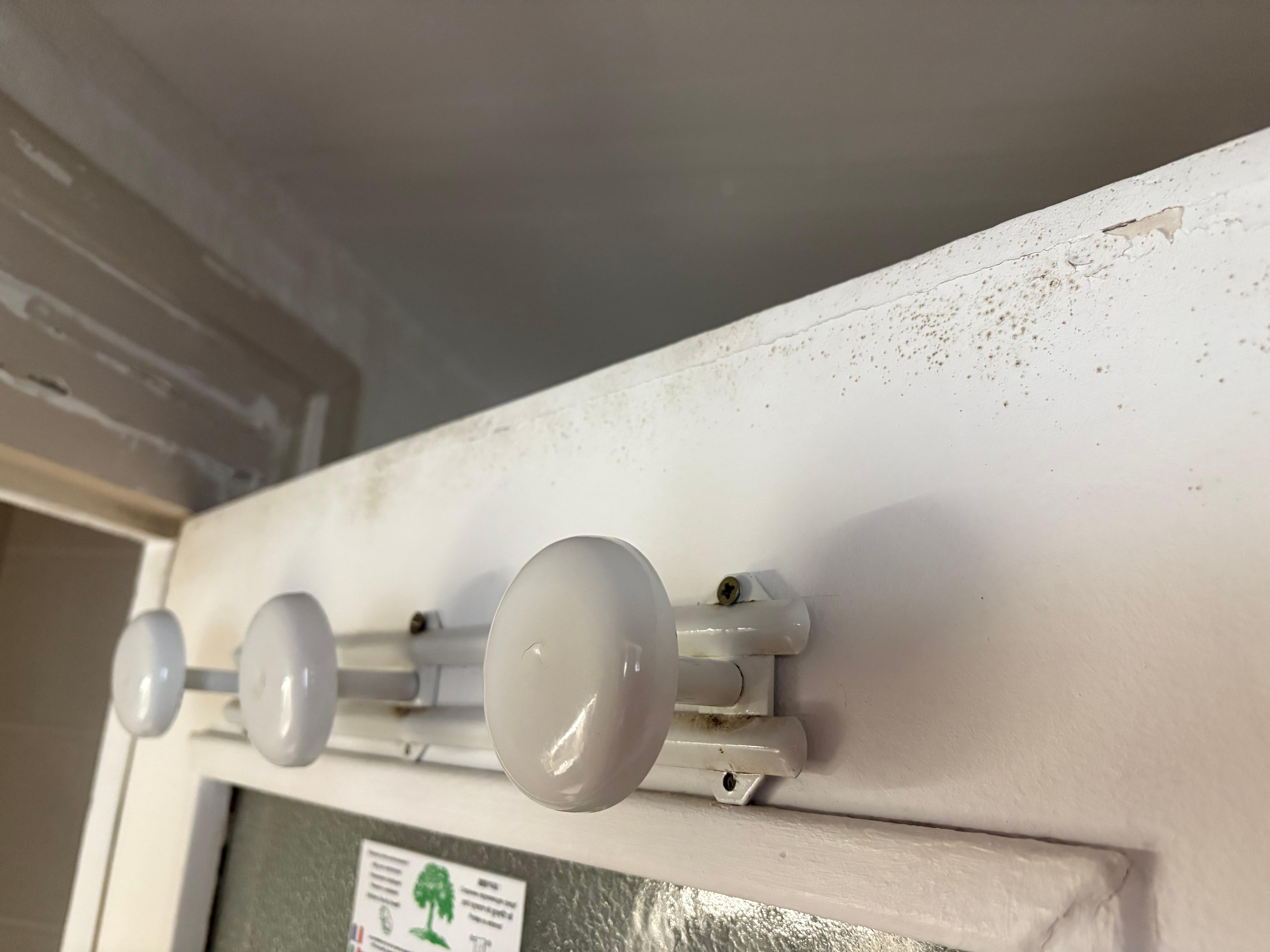 Dirty bathroom hangers