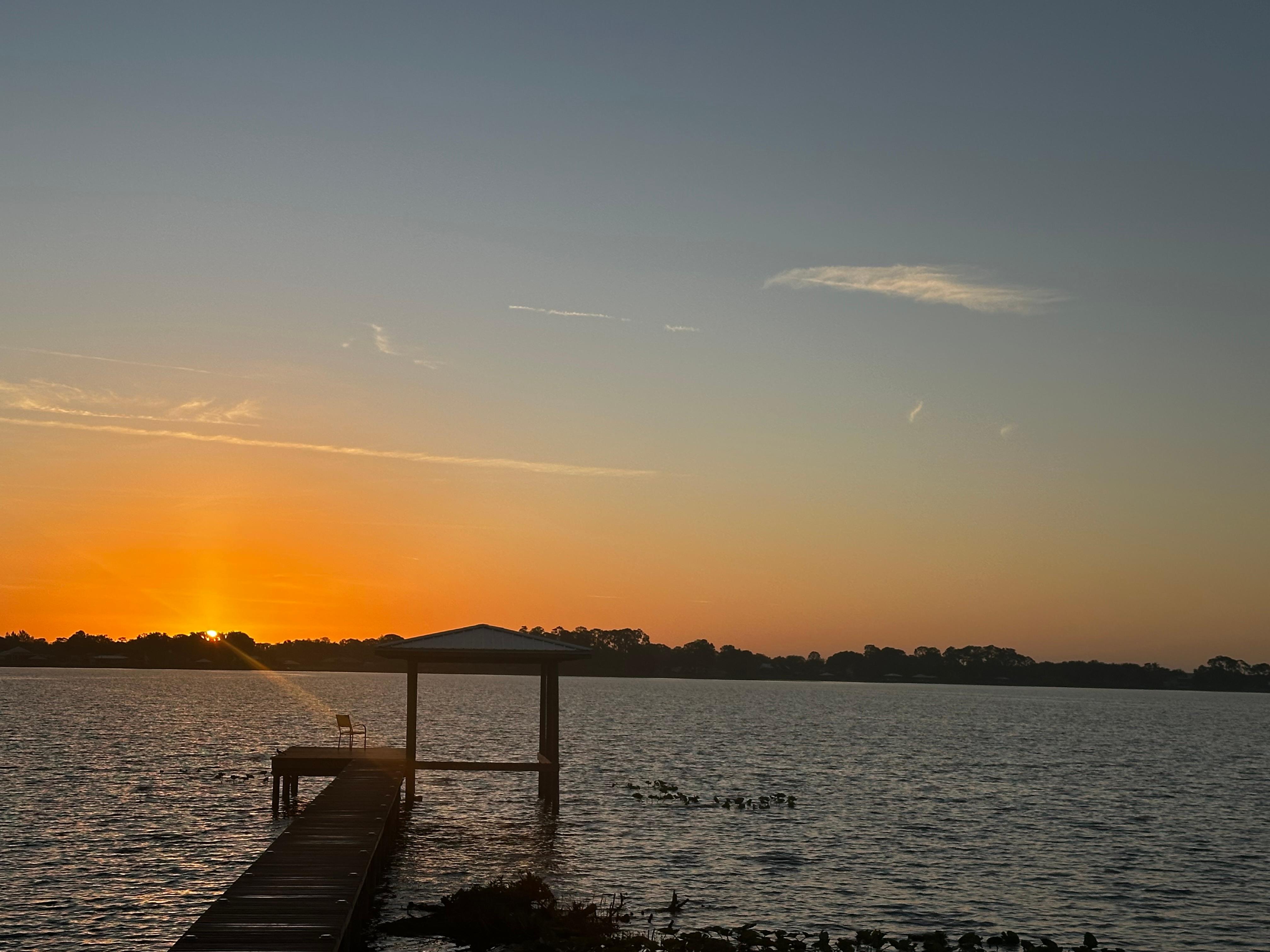 Sitting on the front porch. 