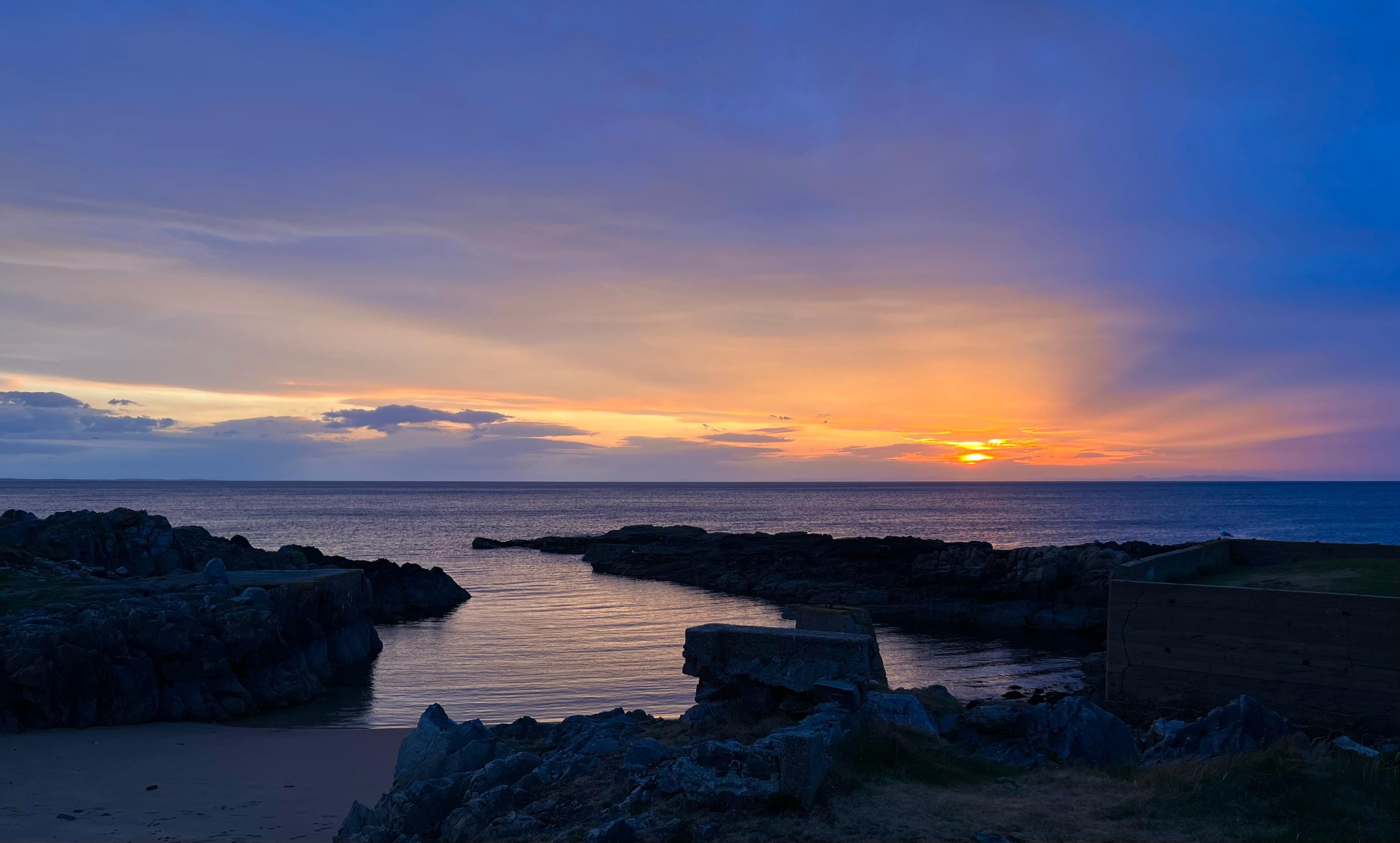Sunset view from near the cottage